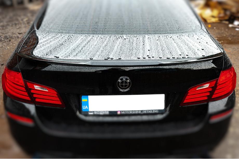 BMW 5 Series F10/F11 2010–2016 Aileron LIP V1 (1234 Upgrade, Noir) Photo 2