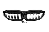 BMW 3 Series G20/G21 2018- Grilles de calandre M-Look V2 (2018-2022, Noir Brillant) photo 3