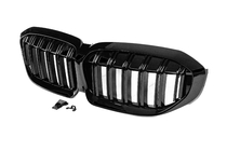 BMW 3 Series G20/G21 2018- Grilles de calandre M-Look V2 (2018-2022, Noir Brillant) photo 4
