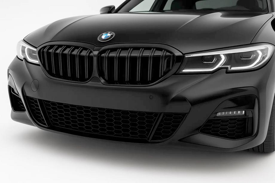 BMW 3 Series G20/G21 2018- Grilles de calandre M-Look V2 (2018-2022, Noir Brillant) Image
