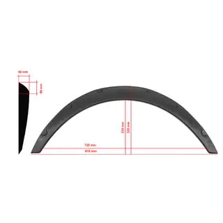 Extensions d'ailes universelles UNIV-032 (4 pcs, plastique ABS, noir) photo 1
