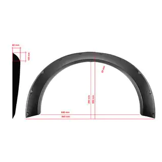 Extensions d'ailes universelles UNIV-034 (4 pcs, plastique ABS, noir) photo 1