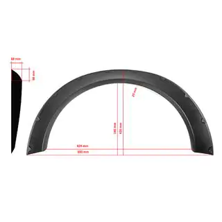Extensions d'ailes universelles UNIV-033 (4 pcs, plastique ABS, noir) photo 1