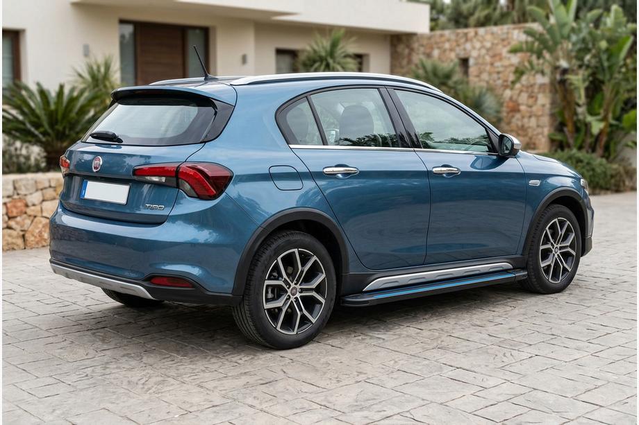 Fiat Tipo Cross 2021- Marchepieds Latéraux Maya Blue (2 pcs, Aluminium) Image
