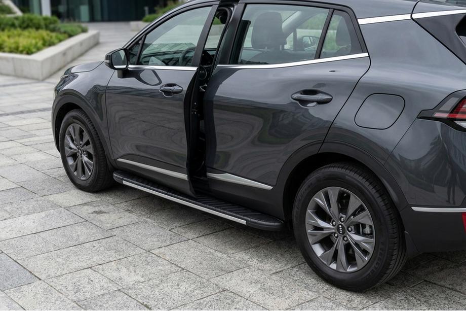Kia Sportage 2021- Marchepieds Latéraux Bosphore Grey (2 pcs, Aluminium) Image