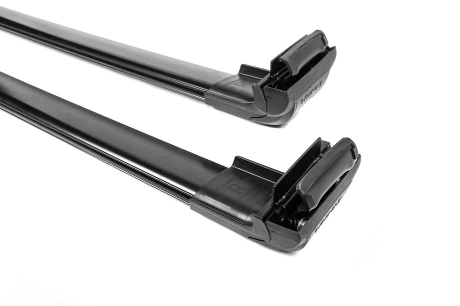 Barres de toit pour barres longitudinales integrees verrouillables Strong V2 (2 pcs) jusqu'à 120 cm, Noir Photo 17