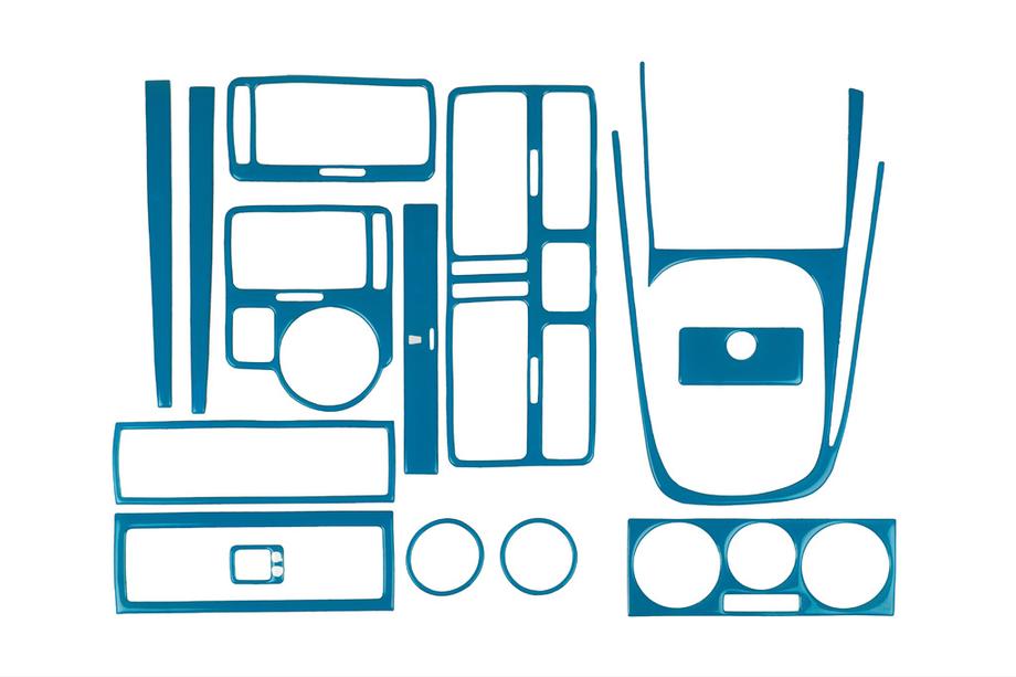 Volkswagen Bora 1998-2004 Cache tableau de bord (bleu) Image
