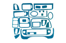 Honda Civic 1995-2001 Cache tableau de bord (bleu) photo 1