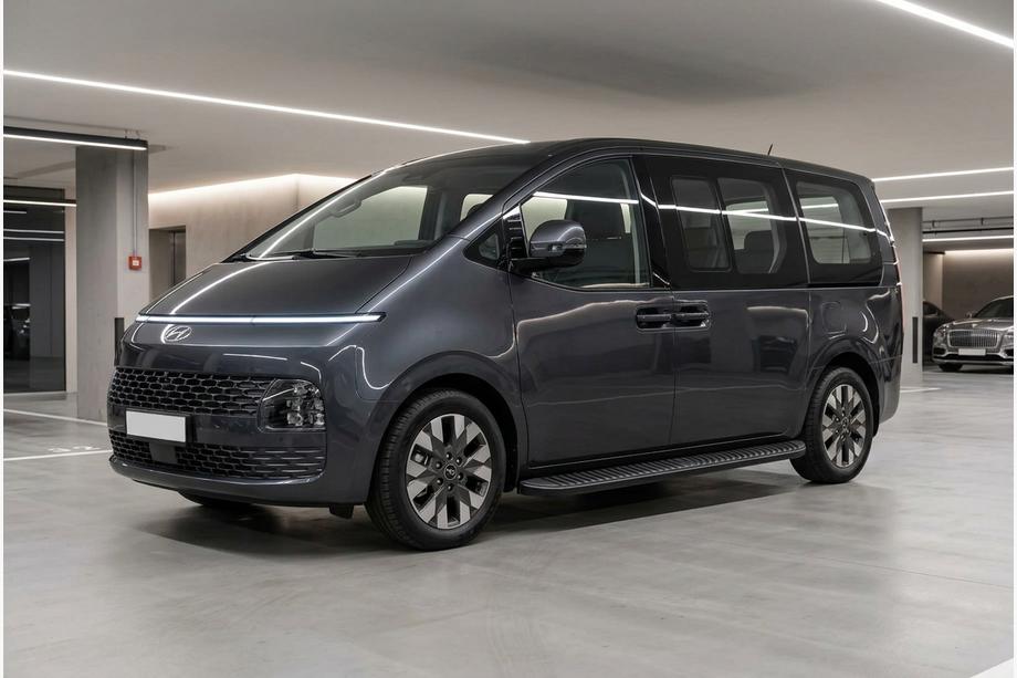 Hyundai Staria 2021- Marchepieds Latéraux Tayga Black (2 pcs, Aluminium) Image