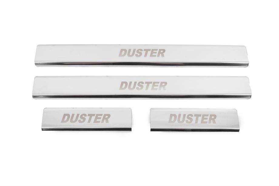Renault Duster 2008–2017 Seuils de porte inox Carmos V2 (4 pcs) Image
