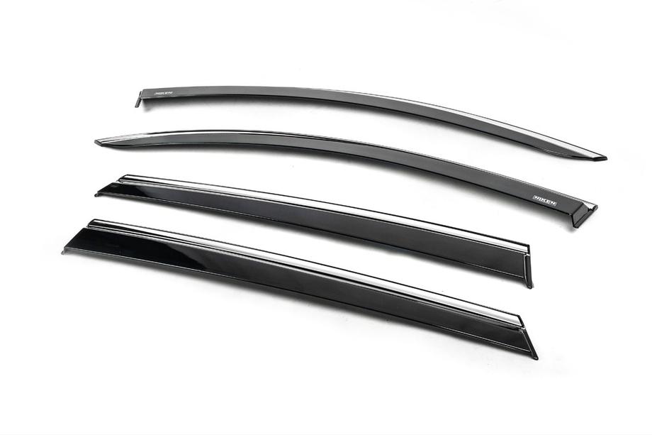 Peugeot 5008 2016-2023 Déflecteurs de Vitres avec Moulure Chromée (4 pcs, Niken) Photo 2