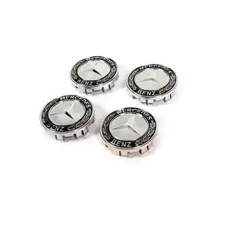 Cabochons de jante 71/75 mm sans anneau (4 pcs, noir V2) photo 1