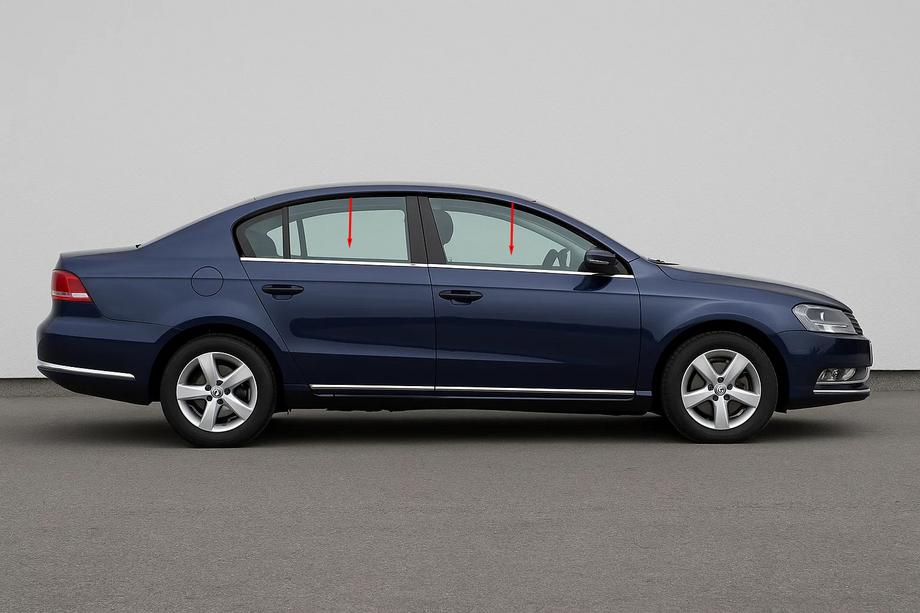 Volkswagen Passat B7 2012-2015 Encadrement de Vitres SD/SW Inox Image