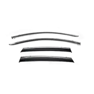 Déflecteurs de vitres avec moulure chromée (4 pcs, Niken) photo 1
