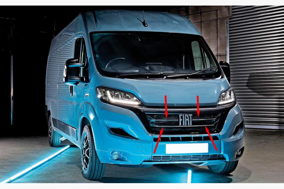 Fiat Ducato 2006-2025 Couvre-calandre 2022+ (3 pcs, inox) Image
