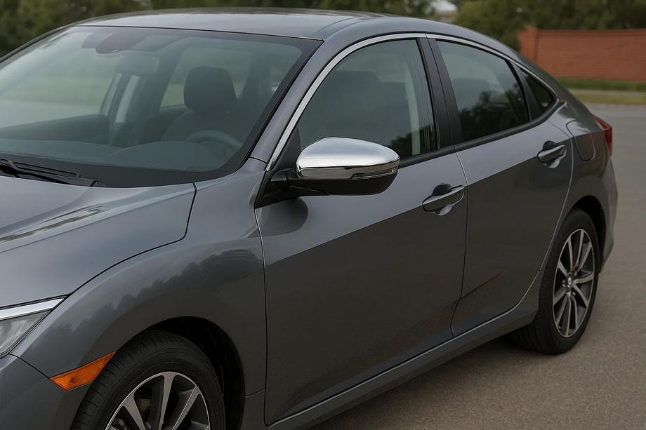 Honda Civic Sedan 2021- Couvre-Rétroviseurs (2 pcs, Acier Inoxydable) Image