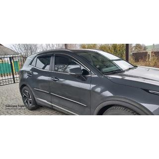 Déflecteurs de vitres avec baguette chromée Niken (pour SWB, 4 pcs) Kia Sportage 2021- photo 4