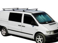 Mercedes Vito W638 1996-2003 Barres de toit transversales noires Kenguru (3 pcs) photo 1