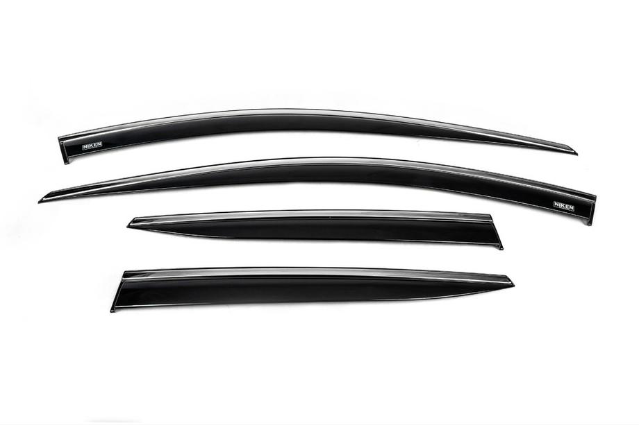 Déflecteurs de vitres universels Niken avec chrome (4 pcs) Image