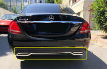 Mercedes C-class W205 2014-2021 Protection de Pare-chocs Arrière V1 Acier Inoxydable photo 1
