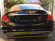 Mercedes C-class W205 2014-2021 Protection de seuil de pare-chocs arrière V2 inox photo 1