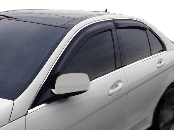 Déflecteurs D'Air 4 Pièces Pour Mercedes ML/GLE W166 (2012-2018) - Adhésifs, Noir